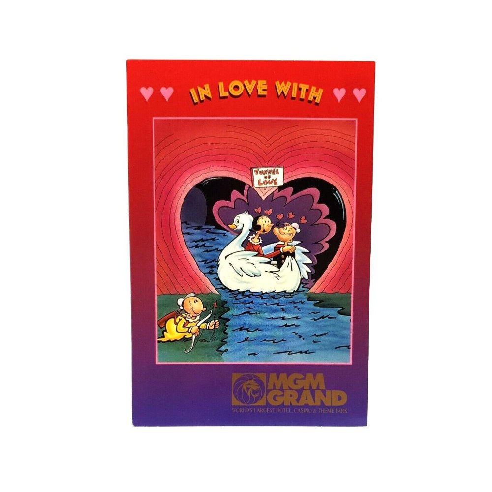 Popeye Olive Oyl MGM Grand Postcard Collectors Series 013 Vintage 1993 Love